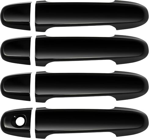 Exterior Door Handle Covers Compatible with 2012-2017 for Toyota Camry, 4PCS Accessories Door Handle Covers ABS Door Handle Protector,Black in Saudi Arabia