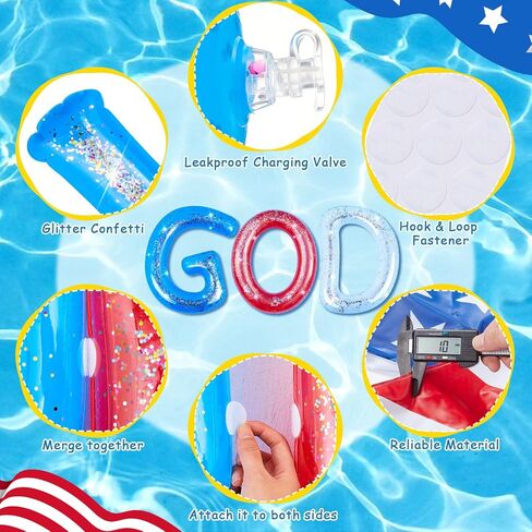 16 جهاز كمبيوتر شخصى 20 "حروف حمام السباحة العائمة الوطنية رسائل عائمة لديكور حفلة حمام السباحة في الرابع من يوليو، حرف أمريكي يطفو على حمام السباحة لديكور حفلة عيد الاستقلال في الصيف in Kuwait