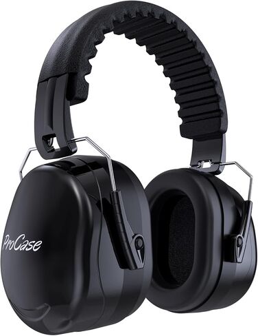 ProCase SNR 34dB Noise Cancelling Headphones, Sound Blocking Hearing Protection Earmuffs Noise Reduction Safety Ear Muffs with Adjustable Headband for Shooting Mowing Construction -Black in Saudi Arabia