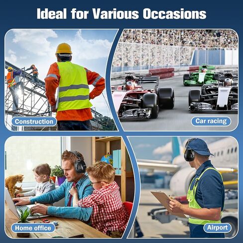 ProCase SNR 34dB Noise Cancelling Headphones, Sound Blocking Hearing Protection Earmuffs Noise Reduction Safety Ear Muffs with Adjustable Headband for Shooting Mowing Construction -Black in Saudi Arabia