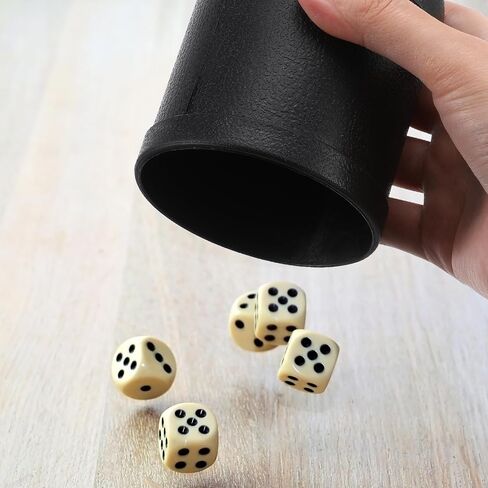 Toyvian 10PCS Dice Cups PU Leather Dice Cups for Dice Games Professional Shaker Cups Party Dice Cups Dice Bag Set Dice Stacking Cups Plastic Shaker Dice Cups for Bar Board Games in Saudi Arabia