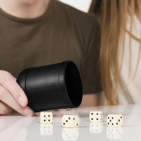 Toyvian 10PCS Dice Cups PU Leather Dice Cups for Dice Games Professional Shaker Cups Party Dice Cups Dice Bag Set Dice Stacking Cups Plastic Shaker Dice Cups for Bar Board Games in Saudi Arabia