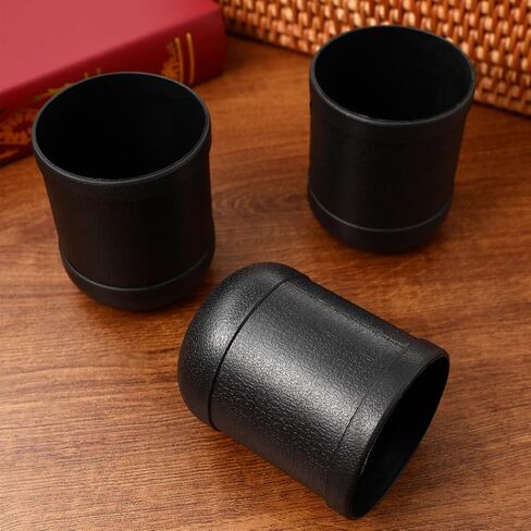 Toyvian 10PCS Dice Cups PU Leather Dice Cups for Dice Games Professional Shaker Cups Party Dice Cups Dice Bag Set Dice Stacking Cups Plastic Shaker Dice Cups for Bar Board Games in Saudi Arabia