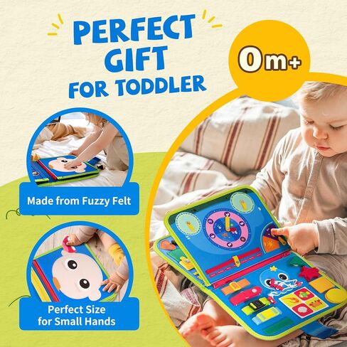 لوحة مشغولة للأطفال الصغار - ألعاب مونتيسوري للأطفال من عمر 1 2 3 4 سنوات هدية عيد ميلاد للأولاد والبنات - ألعاب تعليمية لمرحلة ما قبل المدرسة تساعد على تطوير المهارات الحركية الدقيقة - ألعاب سفر للأطفال الصغار in Kuwait