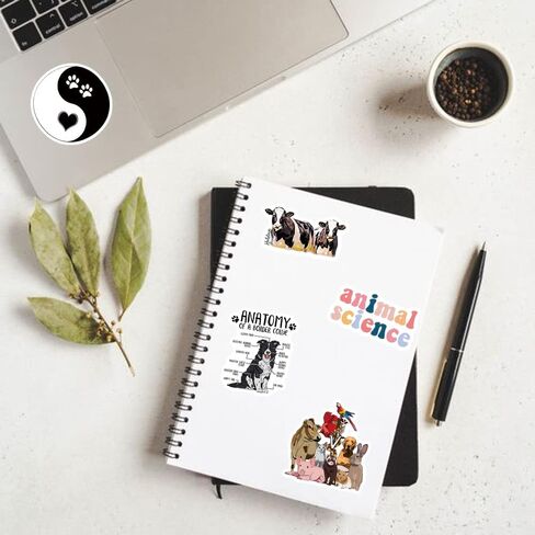 100Pcs Veterinary Stickers,Cute Vet Waterproof Stickers,Vinyl Stickers for Water Bottle Laptop Luggage Guitar Phone Helmets,Veterinarian Stickers for Teens Adults in Saudi Arabia