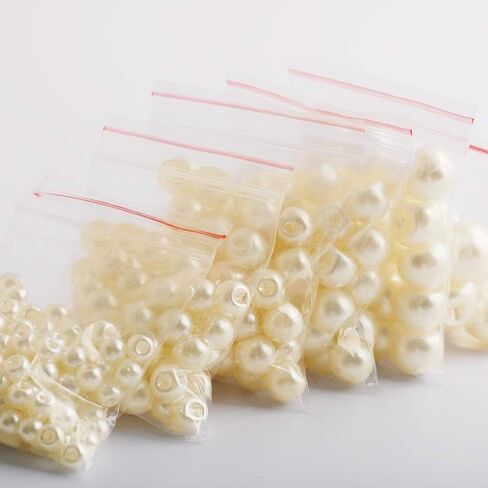 250Pcs 6 Size Sewing Buttons Side Hole Round Plastic Pearl Buttons 6mm 8mm 9mm 10mm 12mm 14mm White/Ivory Color Sewing Supplies Accessories (White) in Saudi Arabia
