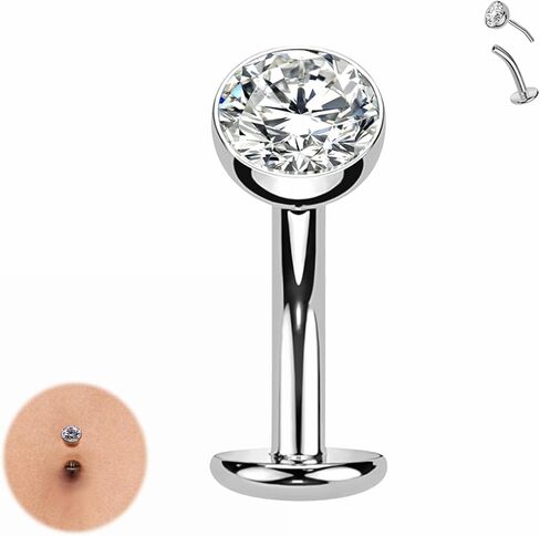 G23 Titanium Gold Belly Button Rings, 14G 10mm Threadless Push In Curved Barbell Belly Button Piercing, Navel Piercing Jewelry in Saudi Arabia