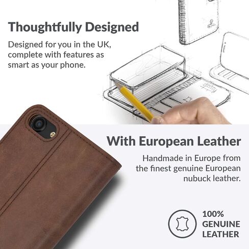 Snakehive Vintage Wallet for Apple iPhone SE 2022/ iPhone SE 2020 || Real Leather Wallet Phone Case || Genuine Leather with Viewing Stand & 3 Card Holder || Flip Folio Cover with Card Slot (Black) in Saudi Arabia