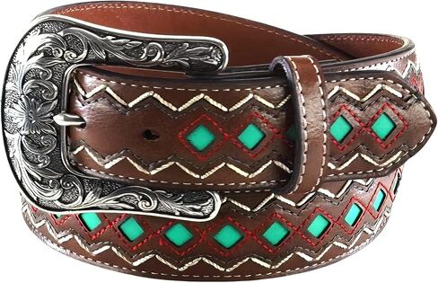 ARIAT Women's Blue Diamond Inlay Center Belt in Saudi Arabia