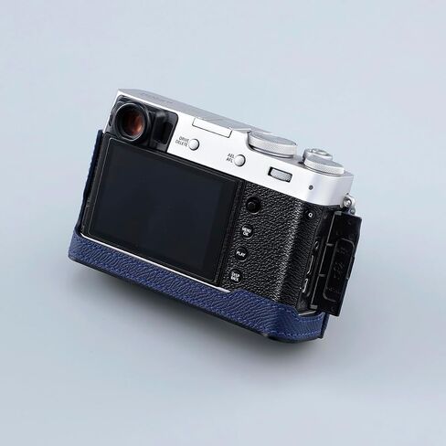 حافظة نصف كاميرا لهاتف Fujifilm Fuji X100VI، حافظة واقية للكاميرا الفورية من الجلد الطبيعي المعدني العتيق، أنيقة محمولة مضادة للصدمات (أسود) in Kuwait