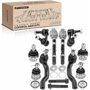 A-Premium Set of 10, Front Sway Bar Link, Upper & Lower Ball Joint, Inner & Outer Tie Rod End, Compatible with Nissan Frontier 2005-2018, Pathfinder 2005-2012, Xterra 2005-2015