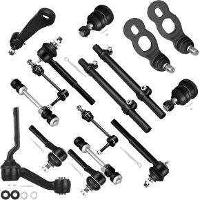 SCITOO 16pcs Suspension Kit -1 Pitman 1 Idler Arm 2 Front 2 Rear Sway Bar Links 4 Ball Joint 2 Inner 2 Outer Tie Rods 2 Adjusting Sleeves fit 1998-2002 for Ford Crown Victoria Town Car Grand Marquis