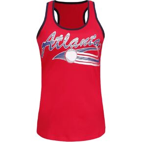 قمصان بدون أكمام للسيدات من The City Baseball Fans - أحمر وكحلي in Kuwait