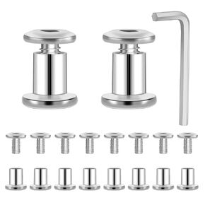 10 Sets Binding Post Screw Furniture Screws Fasteners Hex Drive Rivet Socket Stainless Steel Binding Bolts Fastener Connector Wood Furniture Hardware Connectors (M6 x 8mm)