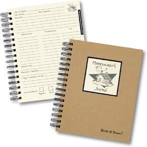 Write it Down series by Journals Unlimited, Guided Journal, Homeowner's Journal, with a Kraft Hard Cover, Full-size 7.5"x 9", Kraft Hard Cover, Made in USA