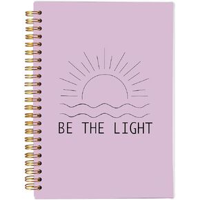 Be the Light Christian Notebook Journal - Christian Gifts for Women Faith, Bible Journal Notebooks for Note Taking, Bible Journaling Notebook, Purple Spiral Notebook 5.5x8.3