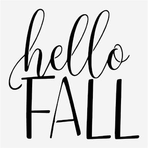Hello Fall Autumn Alphabet Large Letter Stencil for Painting on Wood, Canvas, Walls, Floors, Fabrics and Furniture, Paint Wooden Signs, DIY Home Decor, Reusable Plastic Stencil（12" x 12"）