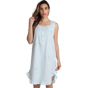 Dreamcrest Silky Soft Nightgown Women Sleepwear Crochet Trim Sleep Dress