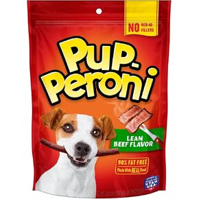 مكافآت الكلاب Pup-Peroni، نكهة لحم البقر الخالية من الدهون، 5.6 أونصة (عبوة من 8 قطع)، مصنوعة من لحم البقر الحقيقي، 90% خالية من الدهون