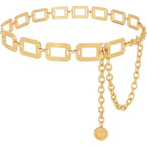 ويبي حزام خصر معدني للنساء أحزمة خصر قابلة للتعديل أحزمة بطن عصرية لفساتين الجينز ذهبي XL in Kuwait