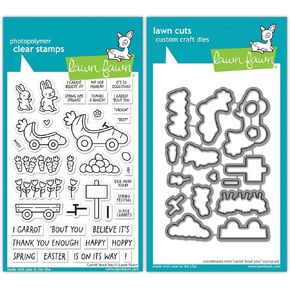 Lawn Fawn Carrot 'Bout You - Stamps & Dies - Two Item Bundle, medium