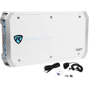 Rockville RXM-S6 Marine/Boat 6 Channel Amplifier 2600 Watt Peak / 660W Dyno-Certified RMS With Status Mode LED Indicator, White