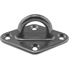 US Stainless Stainless Steel 316 Diamond Pad Eye 1/4" (2.5" x 1.5") 6mm (65mm x 40mm) Marine Grade