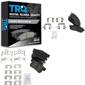 TRQ Front & Rear Ceramic Disc Brake Pad Set for Suzuki SX4 New