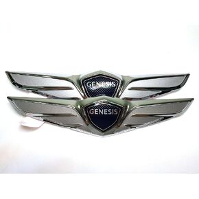 Genuine Oem Hood & Trunk Wing Emblems Badge 1:1 Replacement For 15 16 17 18 Hyundai Genesis Sedan G80