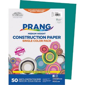Prang (Formerly SunWorks) Construction Paper, Turquoise, 9" x 12", 50 Sheets