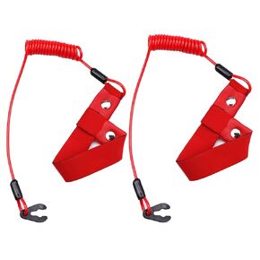 2 Pcs Boat Engine Emergency Stop Switch Safety Lanyard for EW2-68348-00-00 all Yamaha Jet Ski WaveRunner WaveVenture WaveRaider WaveJammer WaveBlaster FX140