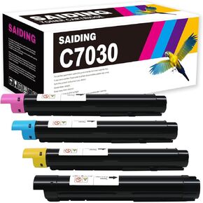 خرطوشة حبر SAIDING 106R03741 106R03744 106R03743 106R03742 C7030 متوافقة مع Xerox Versalink C7020 C7025 C7030 عالية الإنتاجية (أسود سماوي أرجواني أصفر-4 عبوات) in Kuwait