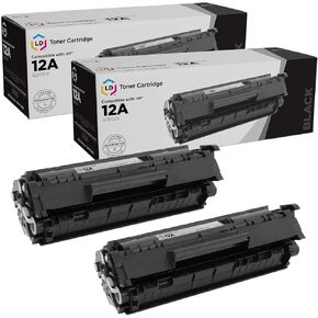 LD Compatible Toner Cartridge Replacements for HP 12A (Black, 2-Pack)