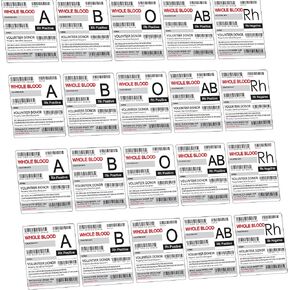 Blood Bag Labels, Halloween, Nurse's Day Theme Party Labels Applied to Blood Bags（20 Pack）