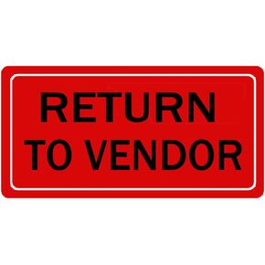 Return to Vendor Labels Stickers,2 x 1 Inch Red Inventory Control Stickers for Shipping,Warehouse Organization (500 Pcs)