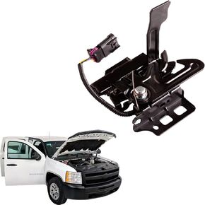 مجموعة مزلاج الغطاء الأمامي مع مفتاح Ajar متوافق مع Chevy Suburban Yukon Silverado 1500 GMC استبدال مشغل قفل الباب 820-200 15139168 20763454