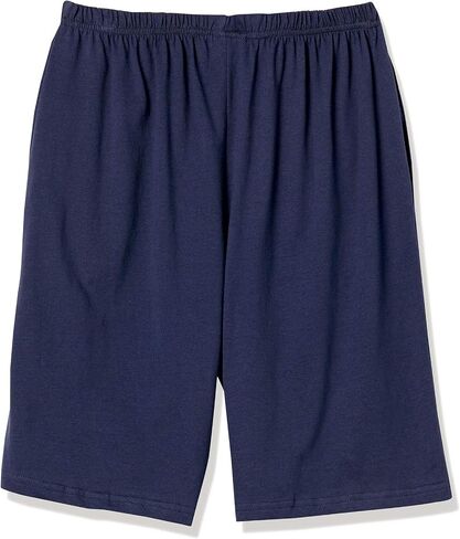 AmeriMark Women’s Shorts - Full Elastic Waist Athletic Bermuda Shorts - Ladies 100% Cotton Pull-On Golf Shorts with Pockets Navy 4X in Saudi Arabia