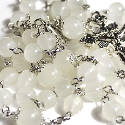 Rosary Beads Chaplet pt Artificial Crystal Glass Rosery Cross Catholic gifts in Saudi Arabia