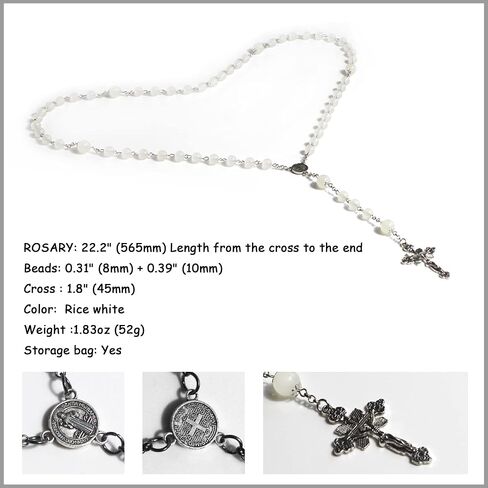 Rosary Beads Chaplet pt Artificial Crystal Glass Rosery Cross Catholic gifts in Saudi Arabia
