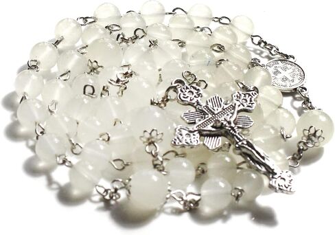 Rosary Beads Chaplet pt Artificial Crystal Glass Rosery Cross Catholic gifts in Saudi Arabia