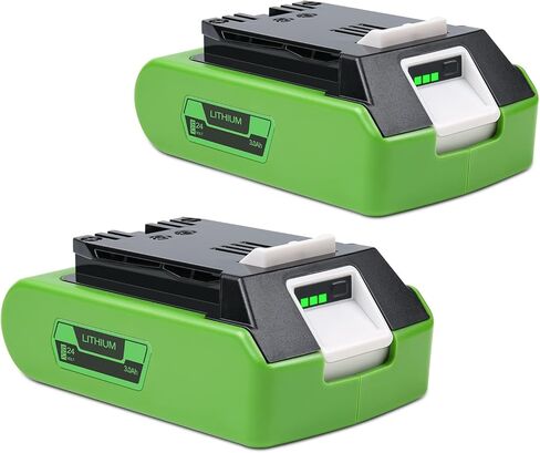 استبدال البطارية لبطارية Greenworks 24V BAG708 29842 29852 24V 3.0Ah بطاريات ليثيوم أيون متوافقة مع 20352 22232 2508302 2Pack (غير من إنتاج Greenworks) in Kuwait