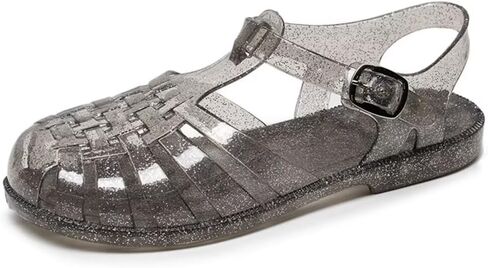 Hee grand Crystal Jelly Heel Sandals for Women Summer Beach Jelly Shoes in Kuwait