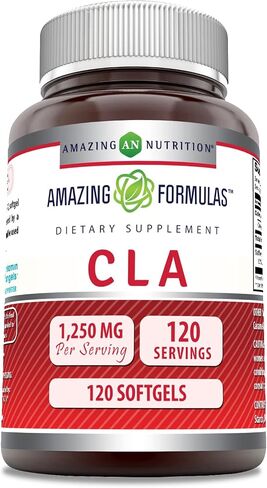 Amazing Formulas CLA | Conjugated Linoleic Acid Supplement | 1250 Mg | Softgels | Non-GMO | Gluten-Free | Made in USA (120 Count) in Saudi Arabia