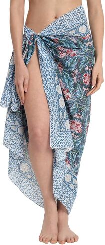 parihan Swimsuit Beach Sarong Cover Ups for Swimwear Women-Hand Print Wrap Skirt in Kuwait