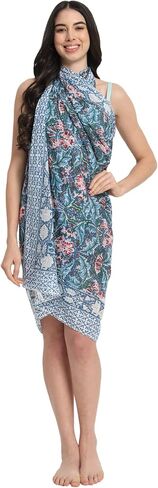 parihan Swimsuit Beach Sarong Cover Ups for Swimwear Women-Hand Print Wrap Skirt in Kuwait