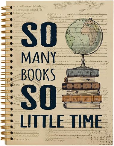 Books Lovers Hardcover Spiral Notebook,Vintage Retro Notebook,So Many Books So Little Time Journal,Positive Notebook for Coworker Teacher Student 5.5x8.3 in Saudi Arabia