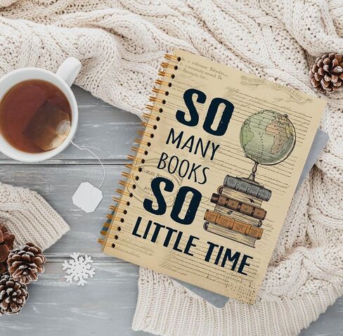 Books Lovers Hardcover Spiral Notebook,Vintage Retro Notebook,So Many Books So Little Time Journal,Positive Notebook for Coworker Teacher Student 5.5x8.3 in Saudi Arabia