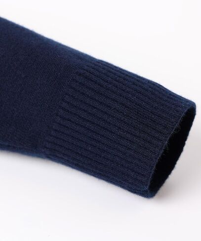 سترة رجالية متماسكة سترة صوفية عصرية ناعمة الملمس ورقبة على شكل حرف V مع ياقة قميص وهمية باللون الأزرق الداكن in Kuwait