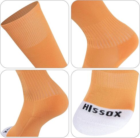 Hissox Soccer Baseball Softball Socks, Unisex Youth Solid Knee High Football Volleyball Compression Socks in Kuwait