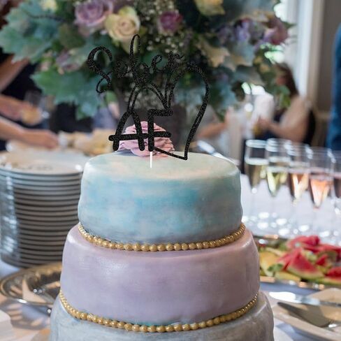 طبقة علوية للكيك من Black Glitter Sober AF، Happy Soberversary، لوازم حفلات الذكرى السنوية السعيدة للرصانة، المدمنين المجهولين، مدمني الكحول المجهولين، ديكور استعادة الرصانة in Kuwait